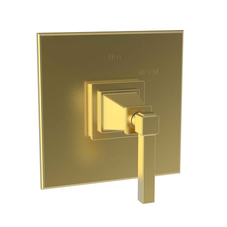 Newport Brass Shower Trim Plate W/ Handle. Less Showerhead, Arm And Flange, Gold 4-3144BP-24S